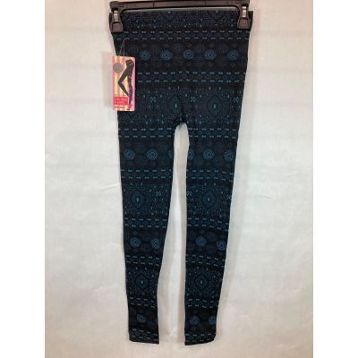 Premium Comfort & Style:  Small/Medium Black & Blue Design Versatile Leggings!